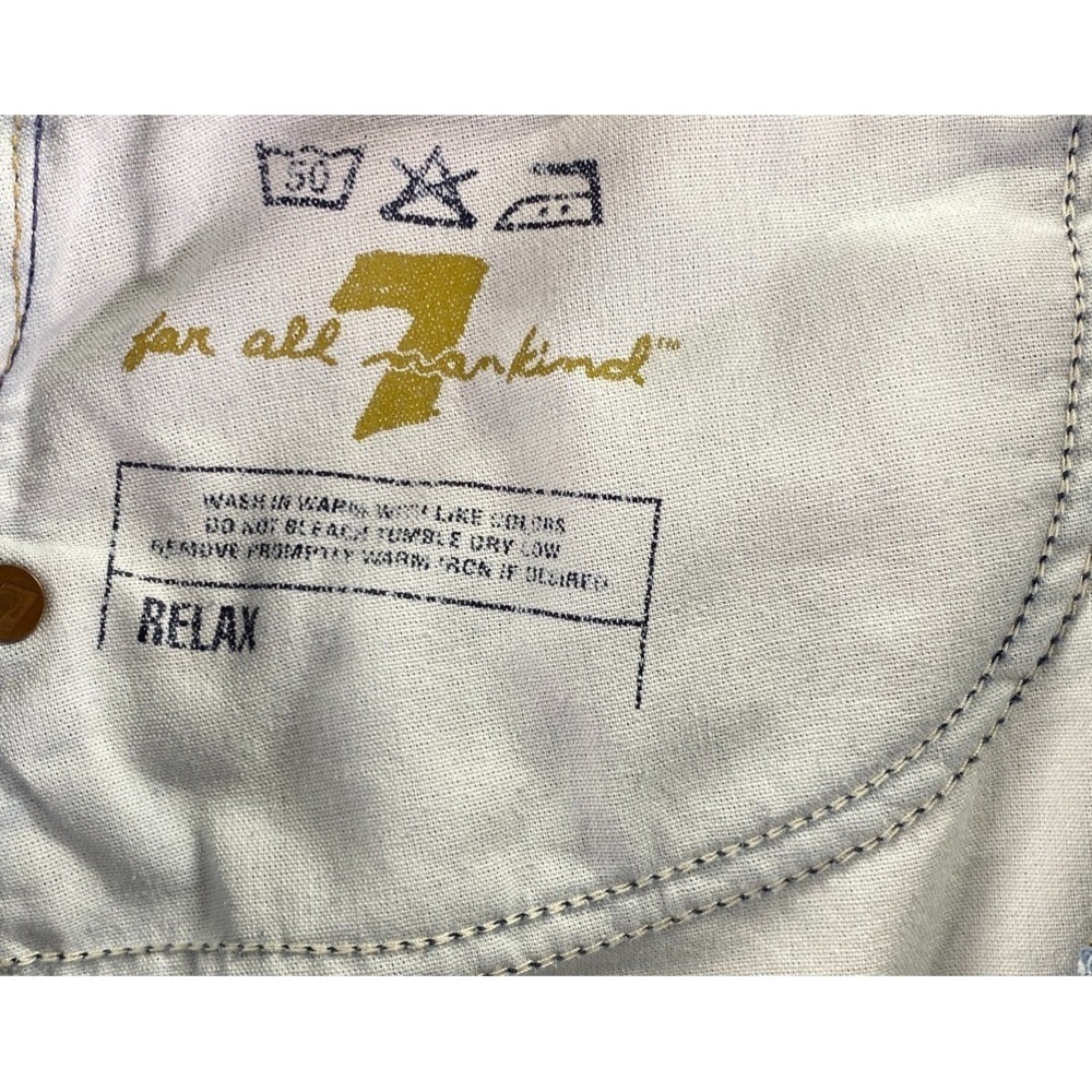 7 For All Mankind Relaxed Fit Mens Jeans Size 33x29 Medium Wash Fade *Hemmed* - Picture 5 of 13